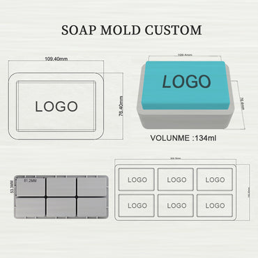 Custom Silicone Molds, Round Rectangular Silicone Custom Logo Moulds Cake Tools
