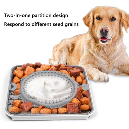 Lebensmittelqualität Verhindert Erstickungsgefahr Schüssel Silikon Slow Feeder Haustier Hund Leckpad Für Haustier