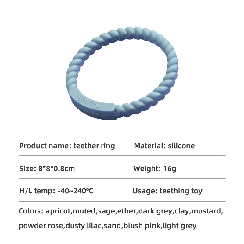 Изготовленный на заказ силиконовый браслет Экологичный плетеный браслет с волнистым дизайном Силиконовый браслет-прорезыватель для ребенка