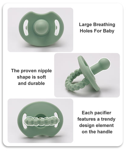 Purchases Silicone Baby Pacifier, BPA Free Newborn Eco-friendly Food Grade Soother Soft Safety Adult Pacifier