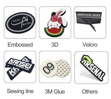 Custom Logo Silicone PVC Patches, 3D Brand Designer Silicone Label wholesale