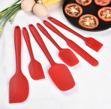 Heat resistant pastry cake tools 6pcs scraper set silicone spatula for baking cooking factory wholesale