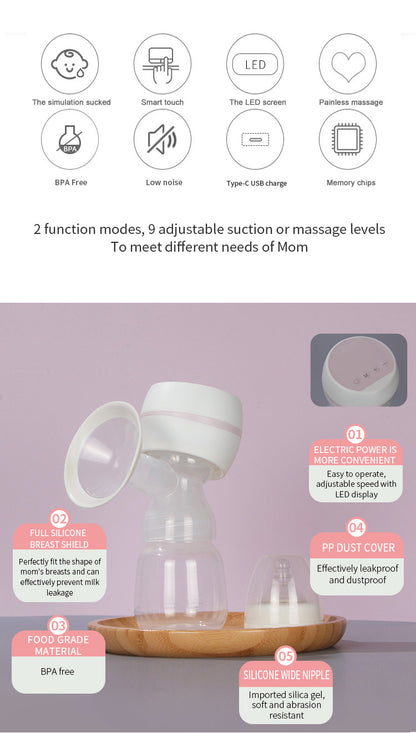 Factory Wholesale Breast Pump Automatic Electric Breast Pump Silicone Postpartum Pumps