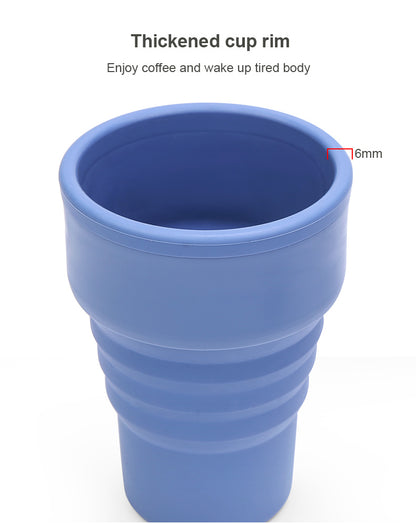 Heiße verkaufende tragbare faltbare Silikon-Kaffeetasse, umweltfreundlich, faltbar, 375 ml