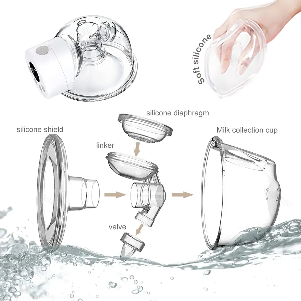 Hot Selling  Baby Feeding Manual Wearable Breast Pump Wireless Electric Breast Milk Pumps wholeasale customized