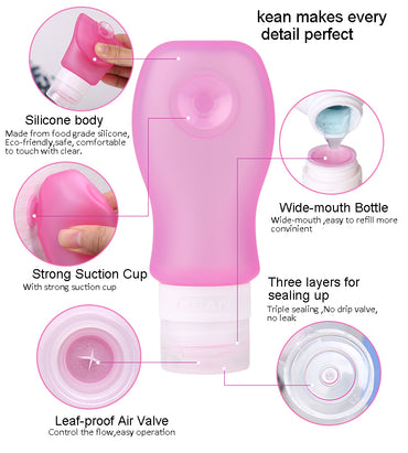Customized Size Silicone Travel Bottle Set Kit for Personal Care Eco Non-toxic