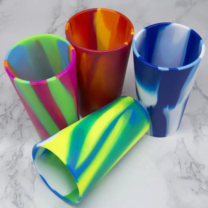 Горячая продажа силиконовая чашка, небьющийся многоразовый силиконовый стакан, силиконовая чашка для воды, индивидуальная силиконовая чашка