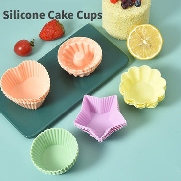 Custom Silicone Baking Cups Mold Set Mini Cupcake Liners Wholesale