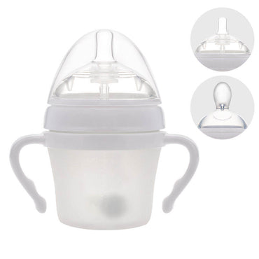 Kids Feeding Bottle Tools BPA Free Silicone Baby Bottle Drinking Milk Baby Feeding Bottles With Two Handles