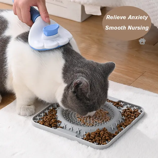Пищевая миска для предотвращения удушья, силиконовая медленная подача для домашних животных, собака, лижущая подушечка для домашних животных