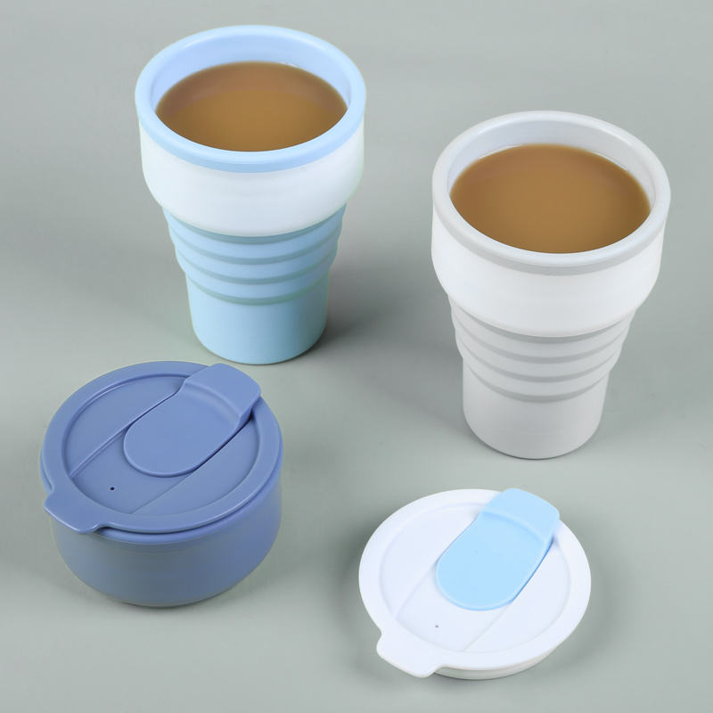 Hot Selling Portable Foldable Silicone Coffee Cup Eco Friendly Collapsible 375ml