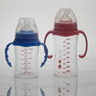 Hochwertige Baby-Glasflasche, 240 ml, Weithals, Borosilikat, mit Silikon-Nippel, werkseitig hergestellt