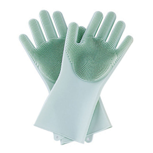 Оптовые продажи силиконовых перчаток с щеткой для чистки и мытья скрубберных перчаток