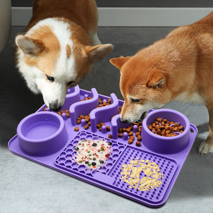 Silikon-Hundenapfmatten, KOSTENLOSE PROBE All-in-one-rutschfester Futter- und Wassernapf für langsame Haustiere