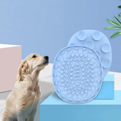 Silicone Dog&Cat Lick Mat with Suction, Slow Food Eating Training Mat Material: Silicone