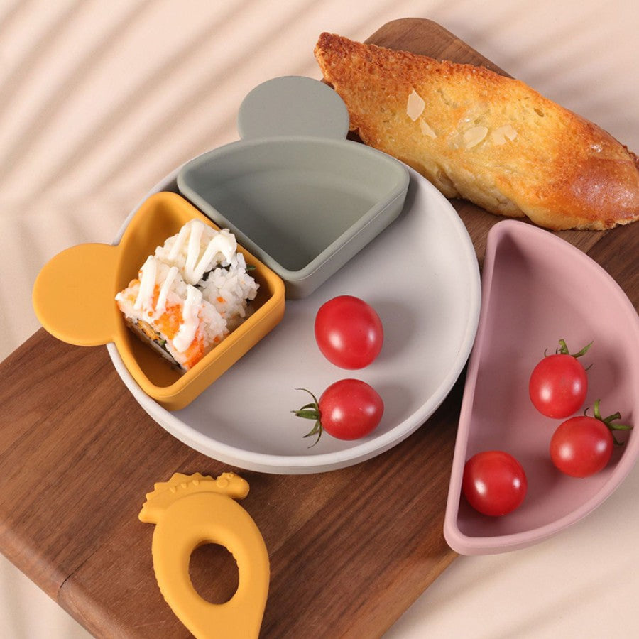 Форма Микки «четыре в одном», комбинация детской силиконовой обеденной тарелки, индивидуальные наборы для детского питания