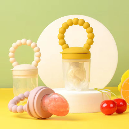 Silicone Baby Feeder Wholesale Custom, Hot selling Lovely Safe Easy baby fruit food Pacifier feeder for baby, 2023 Popular