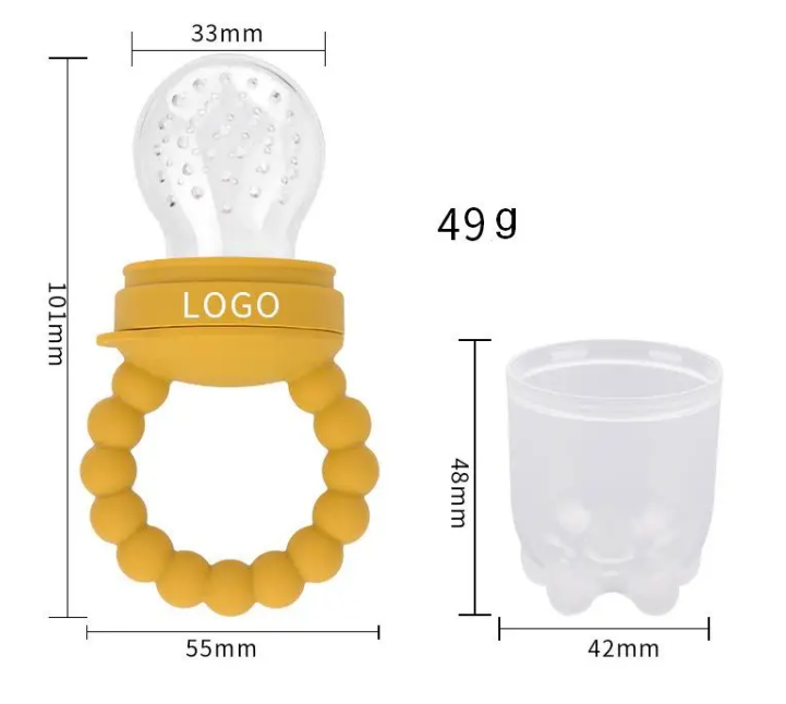 Silicone Baby Feeder Wholesale Custom, Hot selling Lovely Safe Easy baby fruit food Pacifier feeder for baby, 2023 Popular