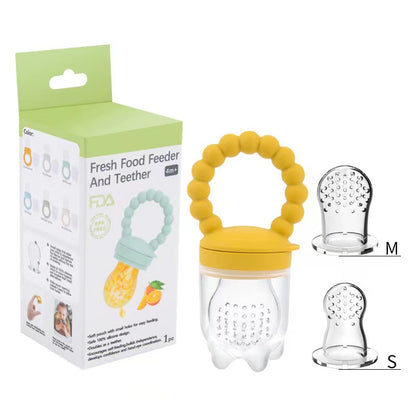 Silicone Baby Feeder Wholesale Custom, Hot selling Lovely Safe Easy baby fruit food Pacifier feeder for baby, 2023 Popular