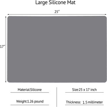 Extra large silicone table mat 90 * 60cm, thermal insulation pad, anti slip kneading pad, anti fouling silicone pad