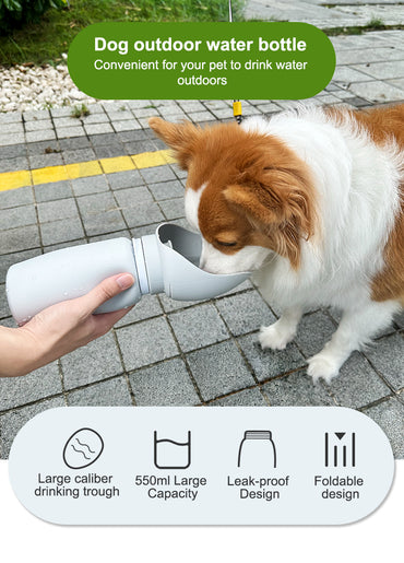 OEM ODM Haustiernäpfe, umweltfreundliche 550 ml, faltbar, tragbar, für den Außenbereich, Silikon-Reisenäpfe, Haustier-Wasserflasche für Hunde