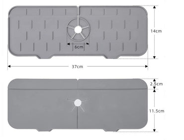 Growjaa food grade silicone drying mat faucet drain splash pad