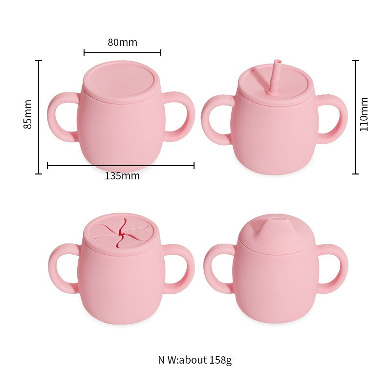 Hot selling silicone double handle toddler cup custom silicone manufacturer