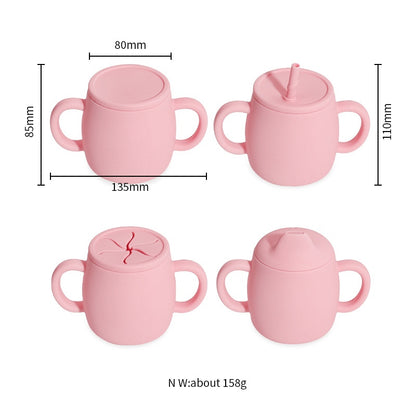 Hot selling silicone double handle toddler cup custom silicone manufacturer